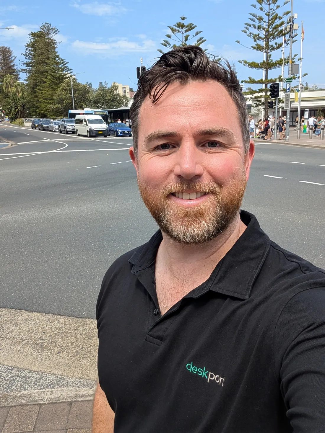 David Brady walking a Hills District street